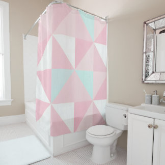 Rideaux De Douche Collection Populaire Abstraite Rose Pâle Menthe