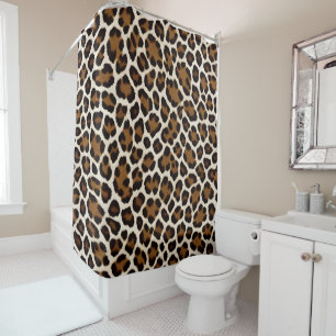 Rideaux De Douche Collection tendance Leopard blanc haut de gamme