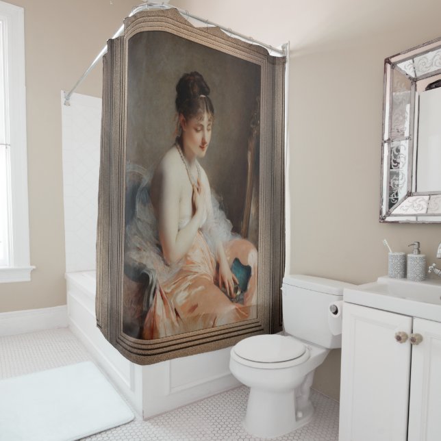 Rideaux De Douche Collier de perles par Charles Chaplin (En situation)