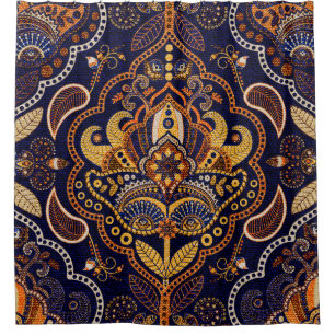 Rideaux De Douche Coloré ethnique tribale sans couture motif