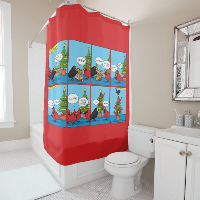Rideaux De Douche Comment décorer une bande dessinée d'arbre de Noël (En situation)