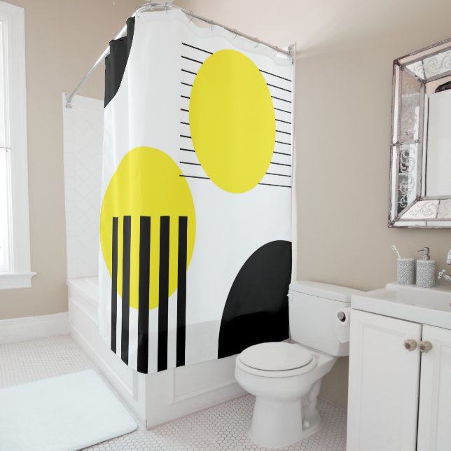 Rideaux De Douche Conception abstraite (En situation)