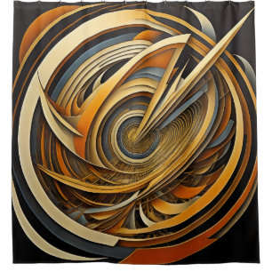 Rideaux De Douche Conception abstraite moderne Futurisme