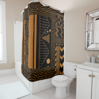 Rideaux De Douche Conception Afrocentrique Contemporaine
