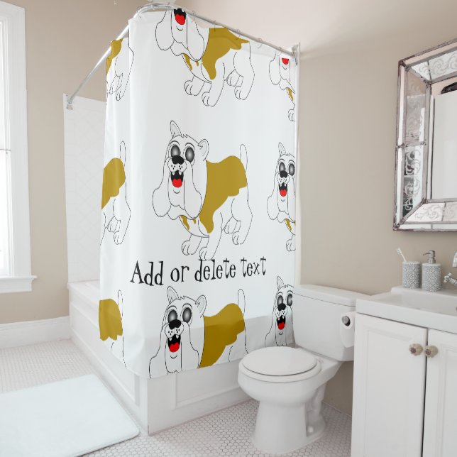 Rideaux De Douche Conception Bulldog (En situation)