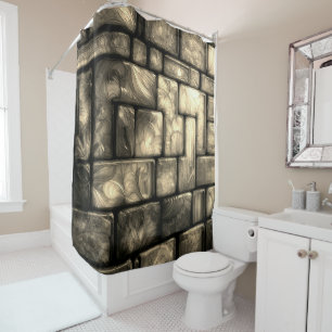 Rideaux De Douche Conception de briques d'art