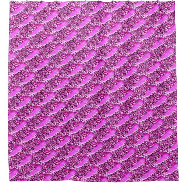 Rideaux De Douche conception de cale de baleine rose (Devant)