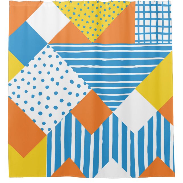 Rideaux De Douche Conception de l'Arrière - plan Abstrait géométriqu (Devant)