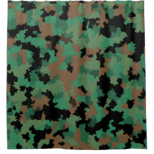 Rideaux De Douche Conception de motif de camouflage de jungle de l'a