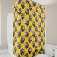 Conception de motif de tête de tigre jaune 
