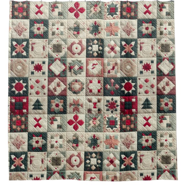 Rideaux De Douche Conception de Noël à plateau (Devant)