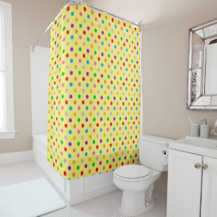 Rideaux De Douche Conception de points colorés arc-en-ciel de couleu