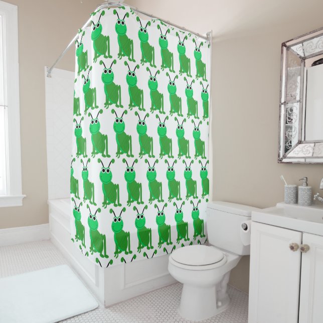 Rideaux De Douche Conception de sauterelle (En situation)