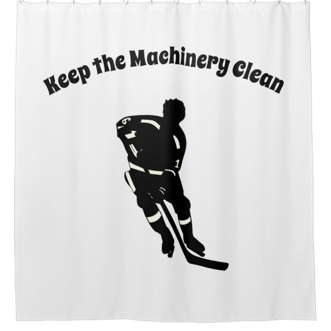Rideaux De Douche Conception de sport de joueur de hockey (Devant)