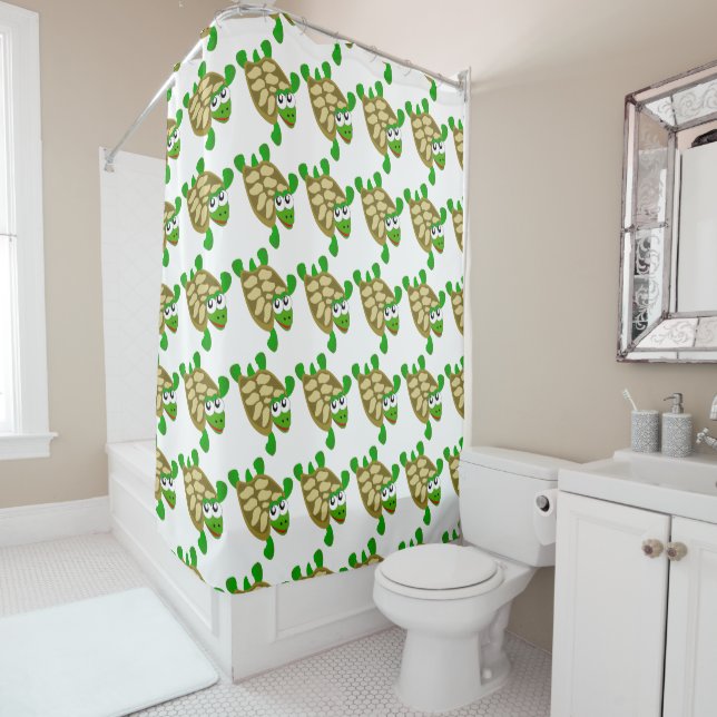 Rideaux De Douche Conception de tortue (En situation)