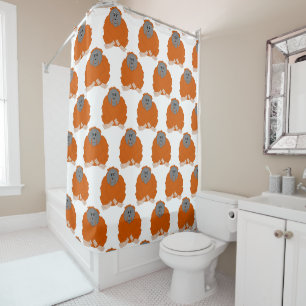 Rideaux De Douche Conception d'orang-outan