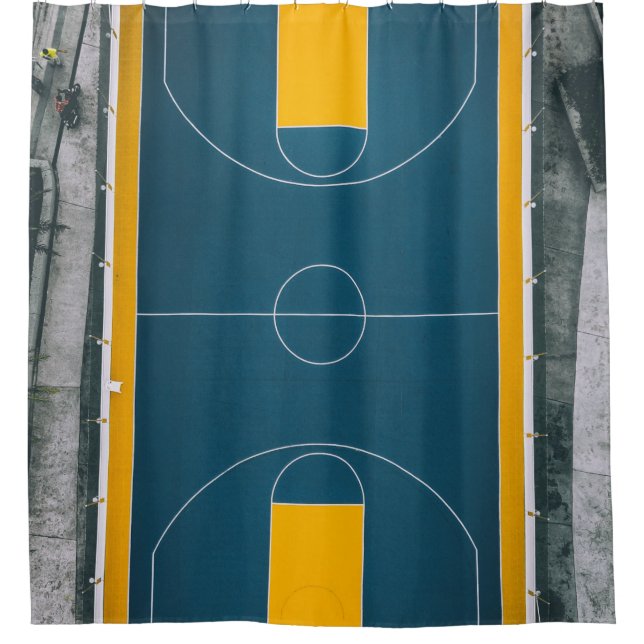 Rideaux De Douche Conception géniale de basket-ball (Devant)