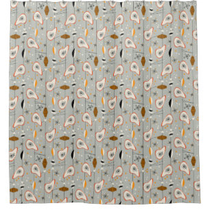 Rideaux De Douche Conception moderne de la moitié du siècle atomique