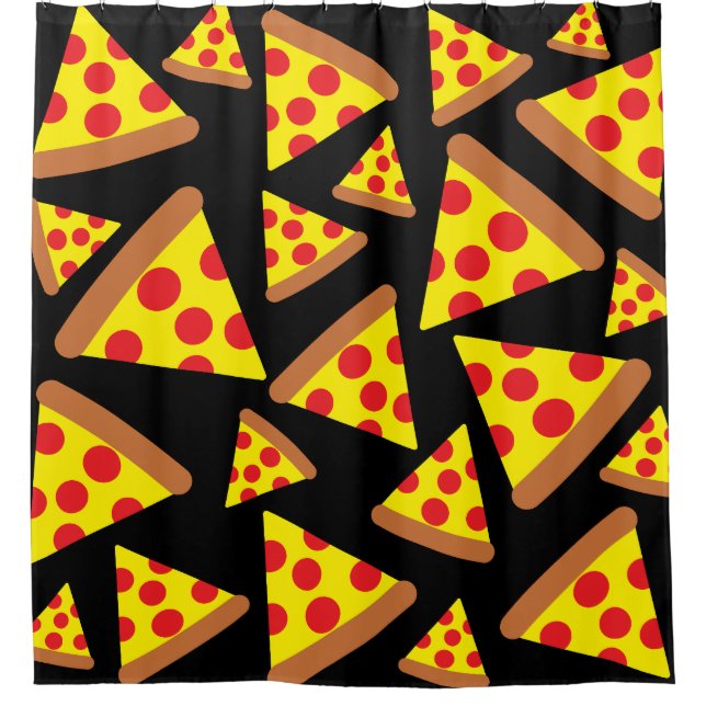Rideaux De Douche Conception motif de tranches de pizza (Devant)