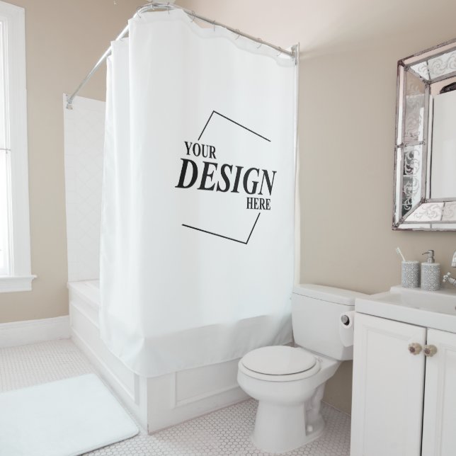 Rideaux De Douche Conception personnalisée Créez votre propre Modèle (En situation)