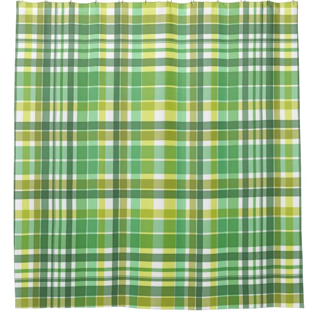 Rideaux De Douche Conception Plaid Jaune Vert (Devant)