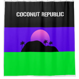 Rideaux De Douche Conception République de la noix de coco n°2803