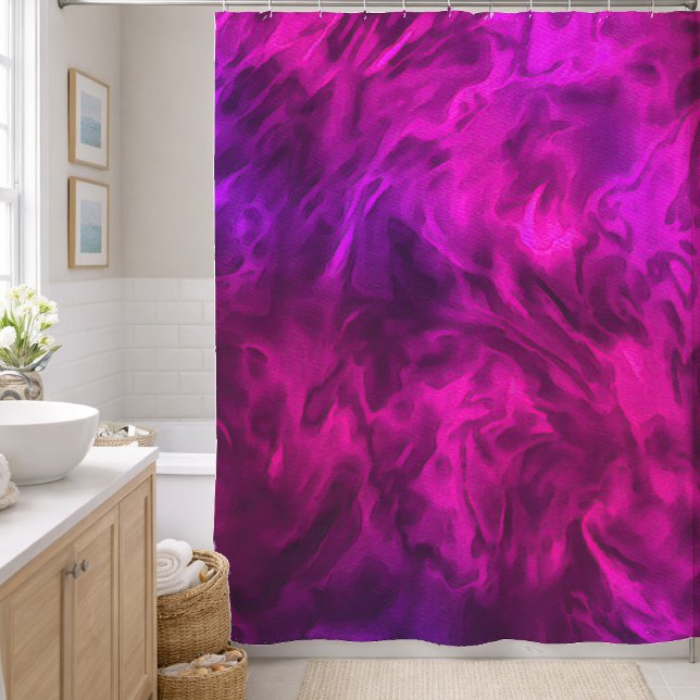 Rideaux De Douche Conception Rose et Violet Abstraite (Créateur téléchargé)