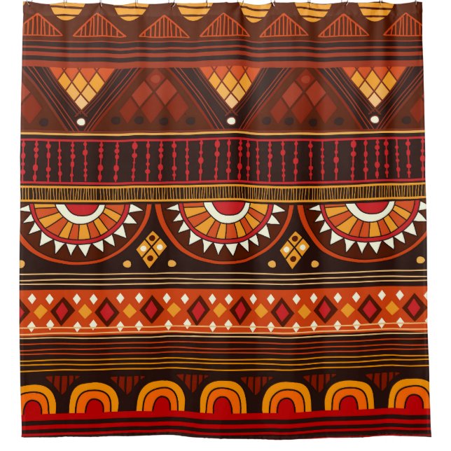 Rideaux De Douche Conception Tribal sans soudure pour diverses utili (Devant)