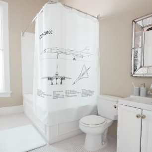 Rideaux De Douche Concorde - Plan de dessin du plan d'avion BD
