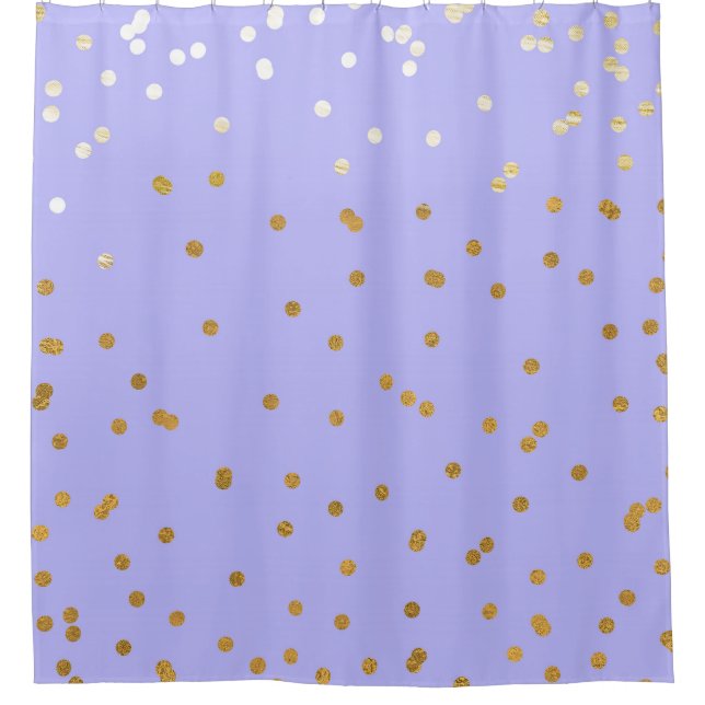Rideaux De Douche Confettis violets et orés, Glamour Moderne (Devant)