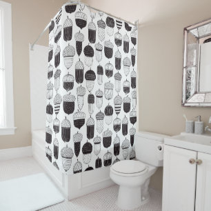 Rideaux De Douche Conflit de Doodle motif d'automne