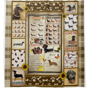Rideaux De Douche Connaissances Dachshund personnalisées Beau cadeau