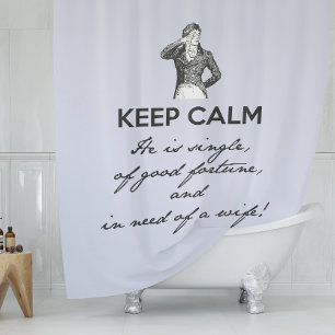 Rideaux De Douche Conserver le calme - il est célibataire   M. Darcy