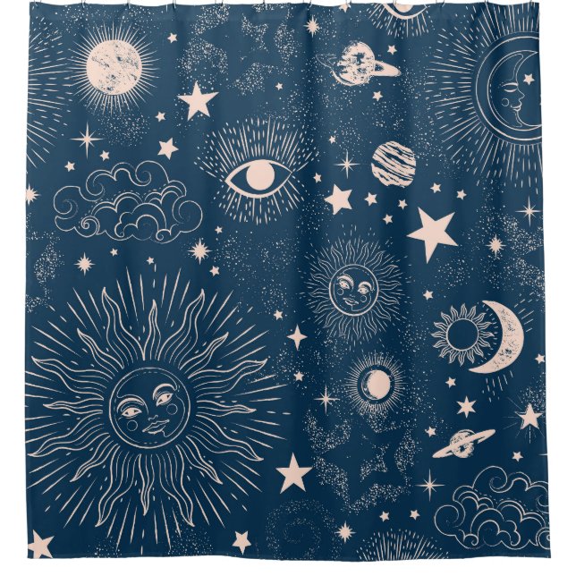 Rideaux De Douche Constellations galactiques : Conception de Motif s (Devant)
