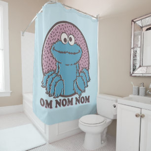 Rideaux De Douche Cookie Monster Om Nom Nom Nom