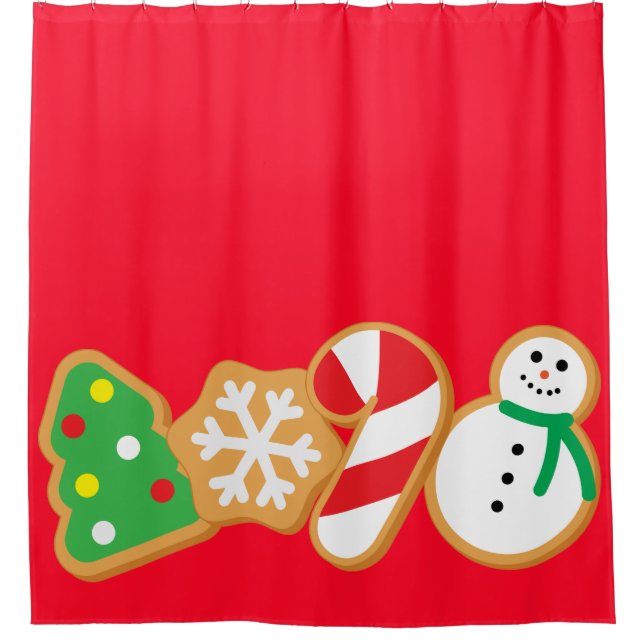 Rideaux De Douche Cookies de Noël (Devant)