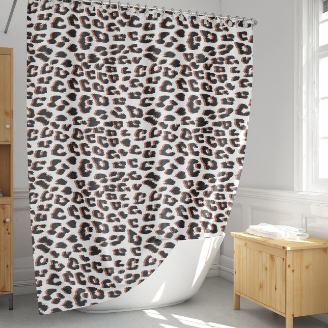 Rideaux De Douche Cool Leopard Poster de animal Motif (Cool Leopard Animal Print Pattern Shower Curtain
)