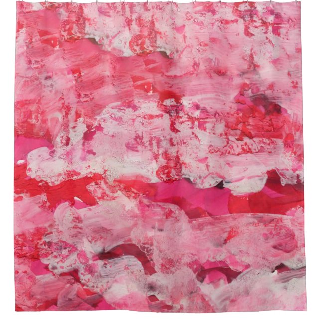 Rideaux De Douche Cool texture rose. art, artistique, flou, brillant (Devant)