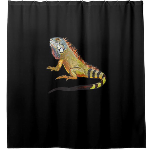 Rideaux De Douche Cool Tropical Iguana Lizard, Cadeau pour animaux (Devant)
