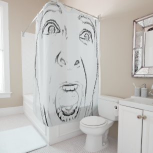 Rideaux De Douche Copie criarde hilare de visage