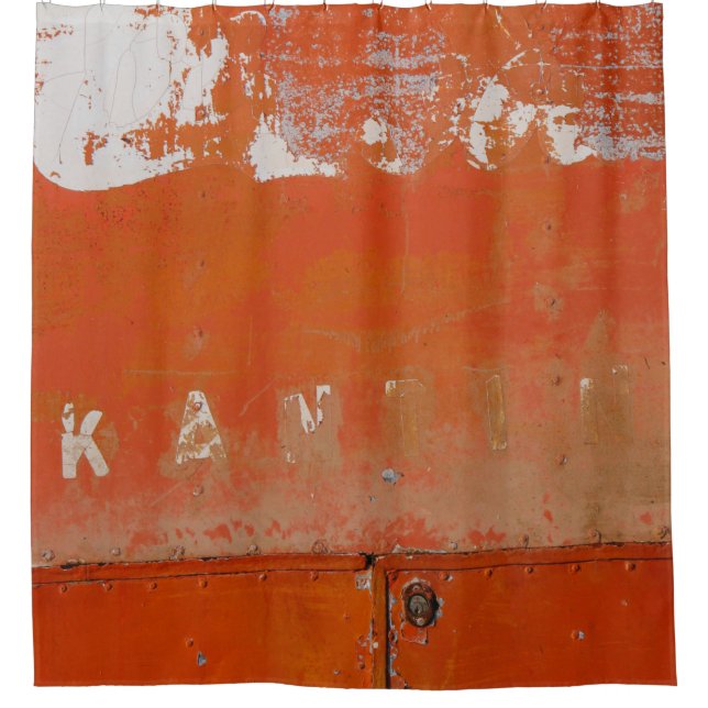 Rideaux De Douche Coque en métal rouge (Devant)