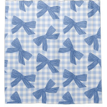 Coquette bleu gingham et noeuds