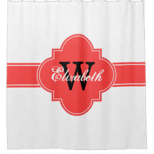 Rideaux De Douche Corail Rouge Marocain #5 Chevron 1IQRN
