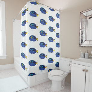 Rideaux De Douche Coral Reef Blue Tang Tropical Aquarium Fish Art
