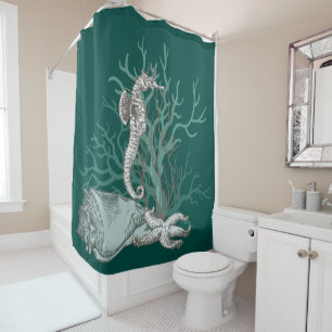 Rideaux De Douche Coral Seahorse Starfish VOUS CHOISISSEZ BG COULEUR