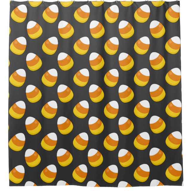 Rideaux De Douche Corne de bonbons d'Halloween (Devant)