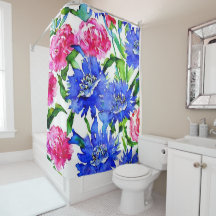 cornflower et pivoines aquarelle