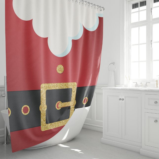 Rideaux De Douche Costume de Noël de Père Noël (Créateur téléchargé)