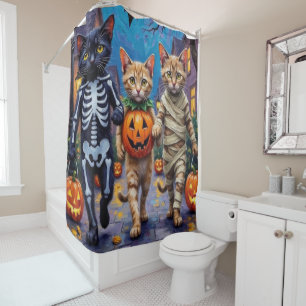 Rideaux De Douche Costumes d'Halloween pour chats siamois allant che