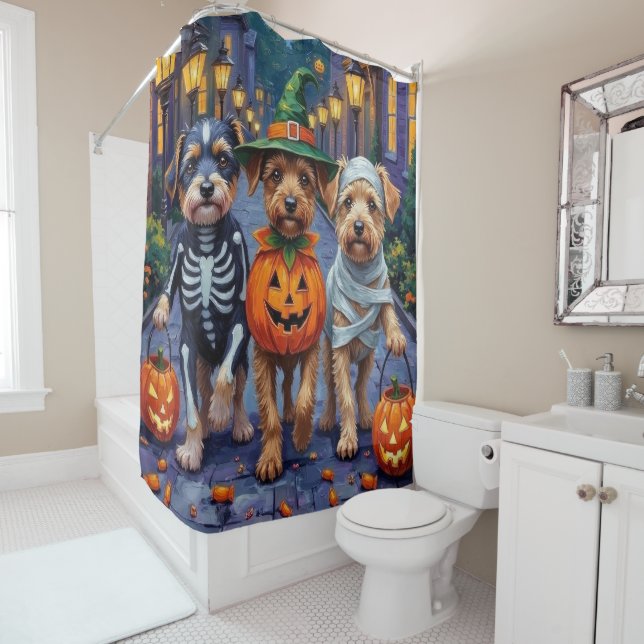 Rideaux De Douche Costumes d'Halloween pour chiens Lowchen allant ch (En situation)